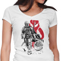 Lone Hunter and Cup Women's V-Neck - Adult & Kids T-Shirts, Sweatshirts & Hoodies apparel design preview 1