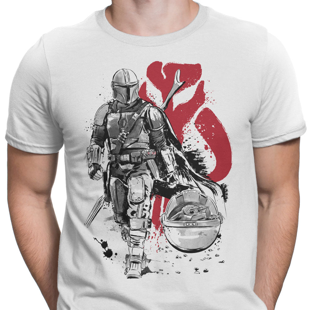 Lone Hunter and Cup 3/4 Sleeve Raglan - Adult & Kids T-Shirts, Sweatshirts & Hoodies apparel design preview 2