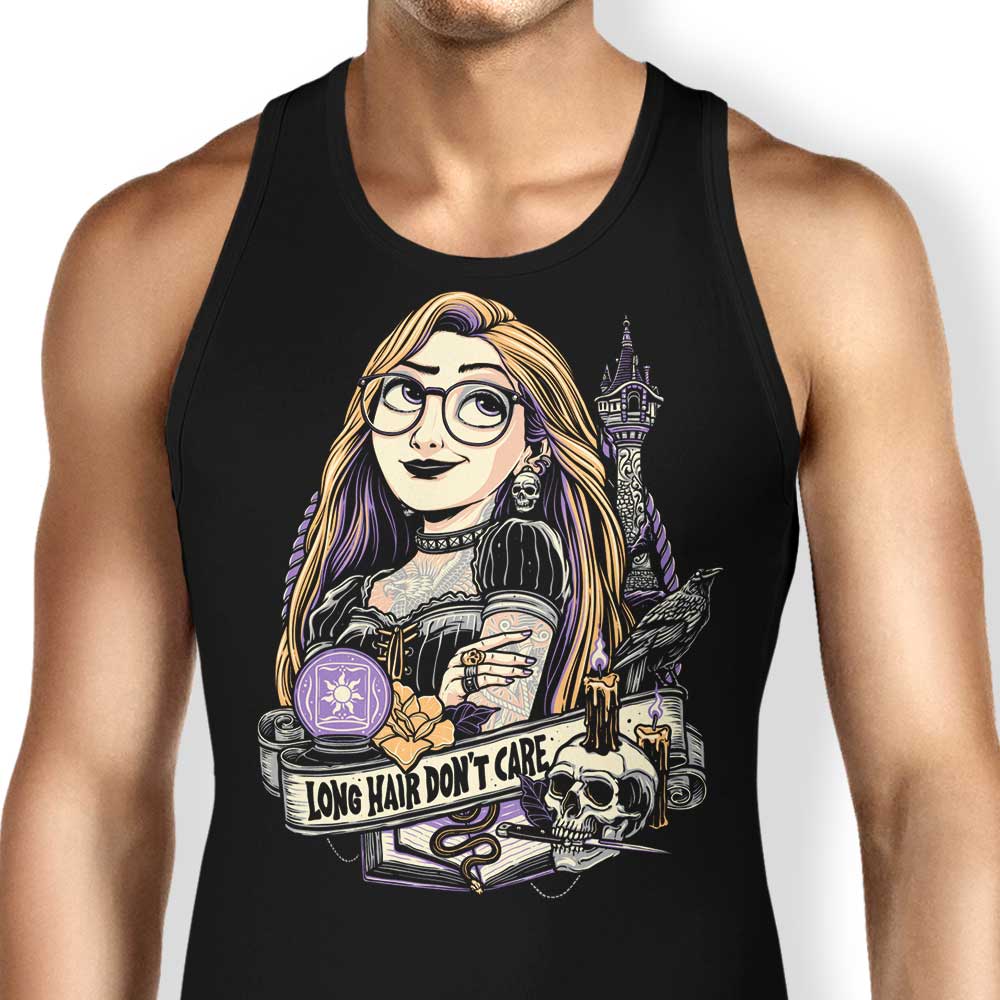 Long Hair, Don't Care Tank Top - Adult & Kids T-Shirts, Sweatshirts & Hoodies apparel design preview 1