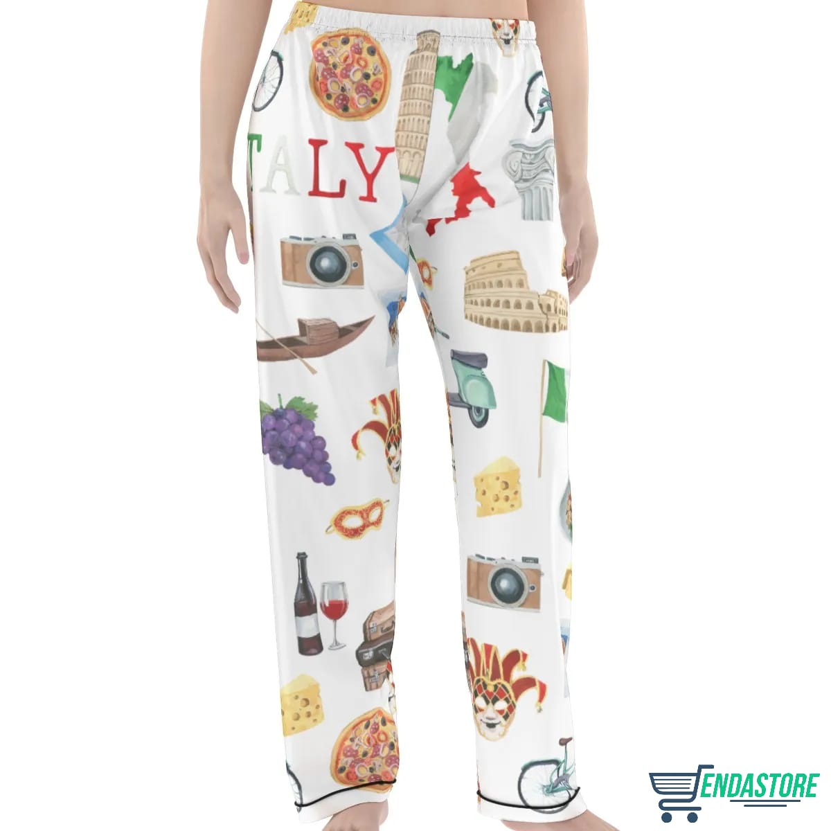 Long Italy Roma Travel Pajama Set product image 3