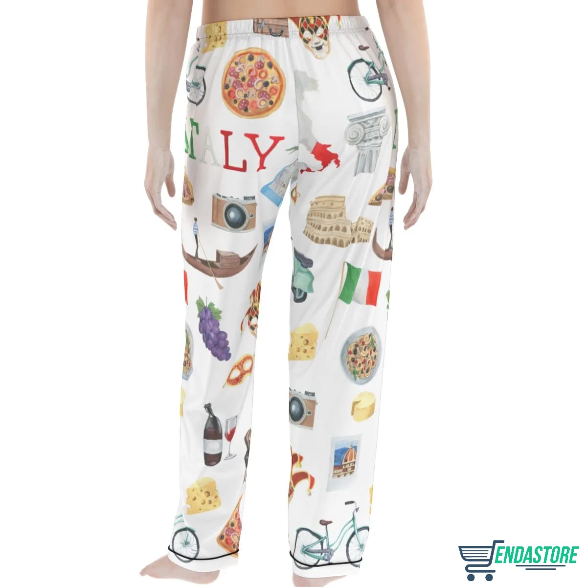 Long Italy Roma Travel Pajama Set product image 4