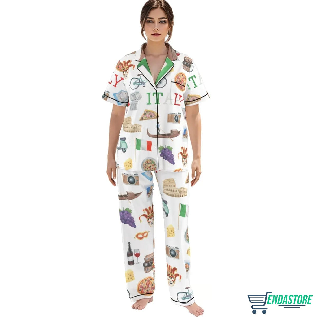 Long Italy Roma Travel Pajama Set product image