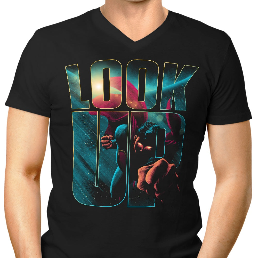 Look Up Men's V-Neck - Adult & Kids T-Shirts, Sweatshirts & Hoodies apparel design preview 1