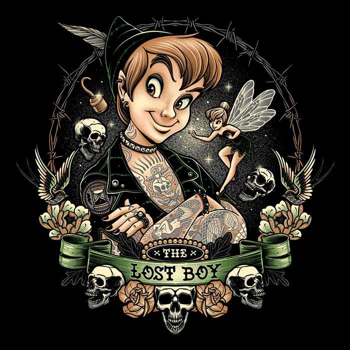 Lost in Neverland Men's Apparel - Adult & Kids T-Shirts, Sweatshirts & Hoodies apparel design preview 2