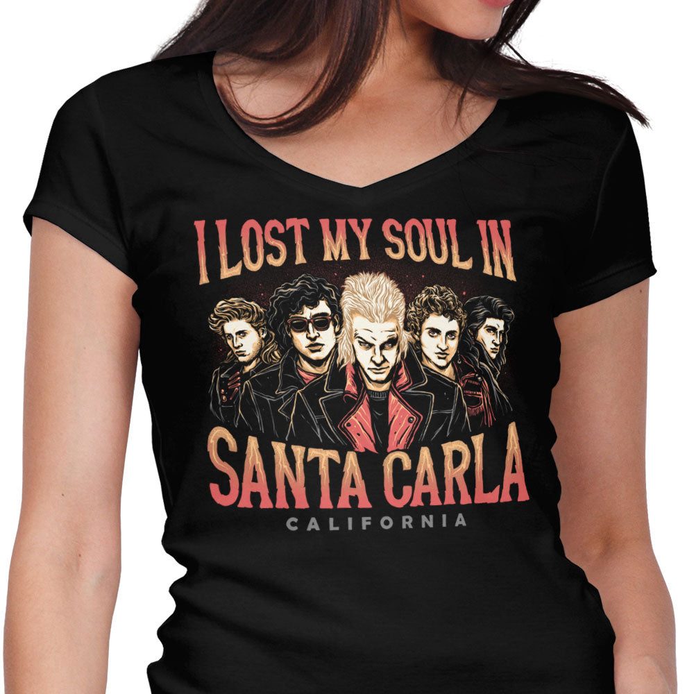 Lost My Soul Women's V-Neck - Adult & Kids T-Shirts, Sweatshirts & Hoodies apparel design preview 1