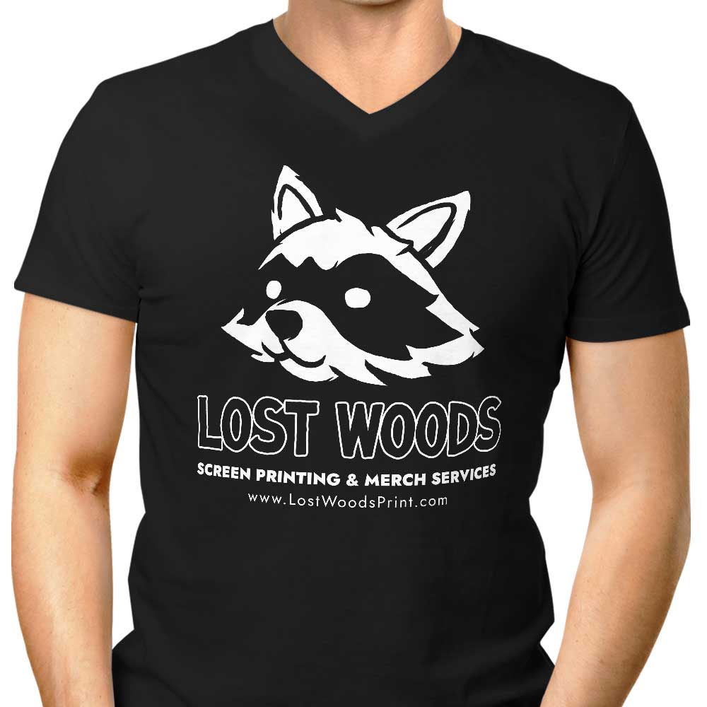 Lost Woods Staff Men's V-Neck - Adult & Kids T-Shirts, Sweatshirts & Hoodies apparel design preview 1