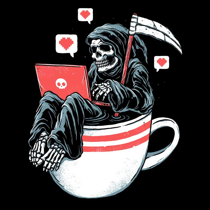 Love Death Coffee Men's Apparel - Adult & Kids T-Shirts, Sweatshirts & Hoodies apparel design preview 2