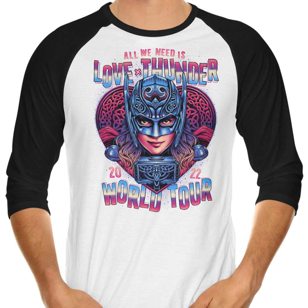 Love World Tour 3/4 Sleeve Raglan - Adult & Kids T-Shirts, Sweatshirts & Hoodies apparel design preview 1