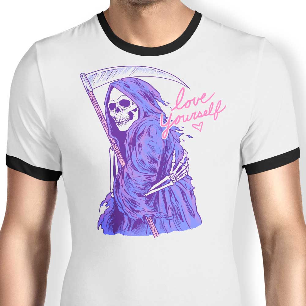 Love Yourself Ringer - Adult & Kids T-Shirts, Sweatshirts & Hoodies apparel design preview 1