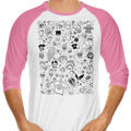 Lovely Doodles 3/4 Sleeve Raglan - Adult & Kids T-Shirts, Sweatshirts & Hoodies apparel design preview 1