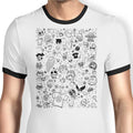 Lovely Doodles Ringer - Adult & Kids T-Shirts, Sweatshirts & Hoodies apparel design preview 1