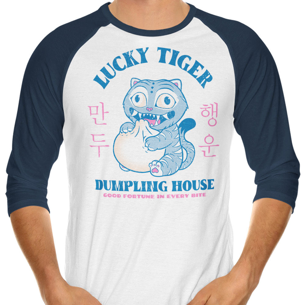 Lucky Tiger Dumpling House 3/4 Sleeve Raglan - Adult & Kids T-Shirts, Sweatshirts & Hoodies apparel design preview 1