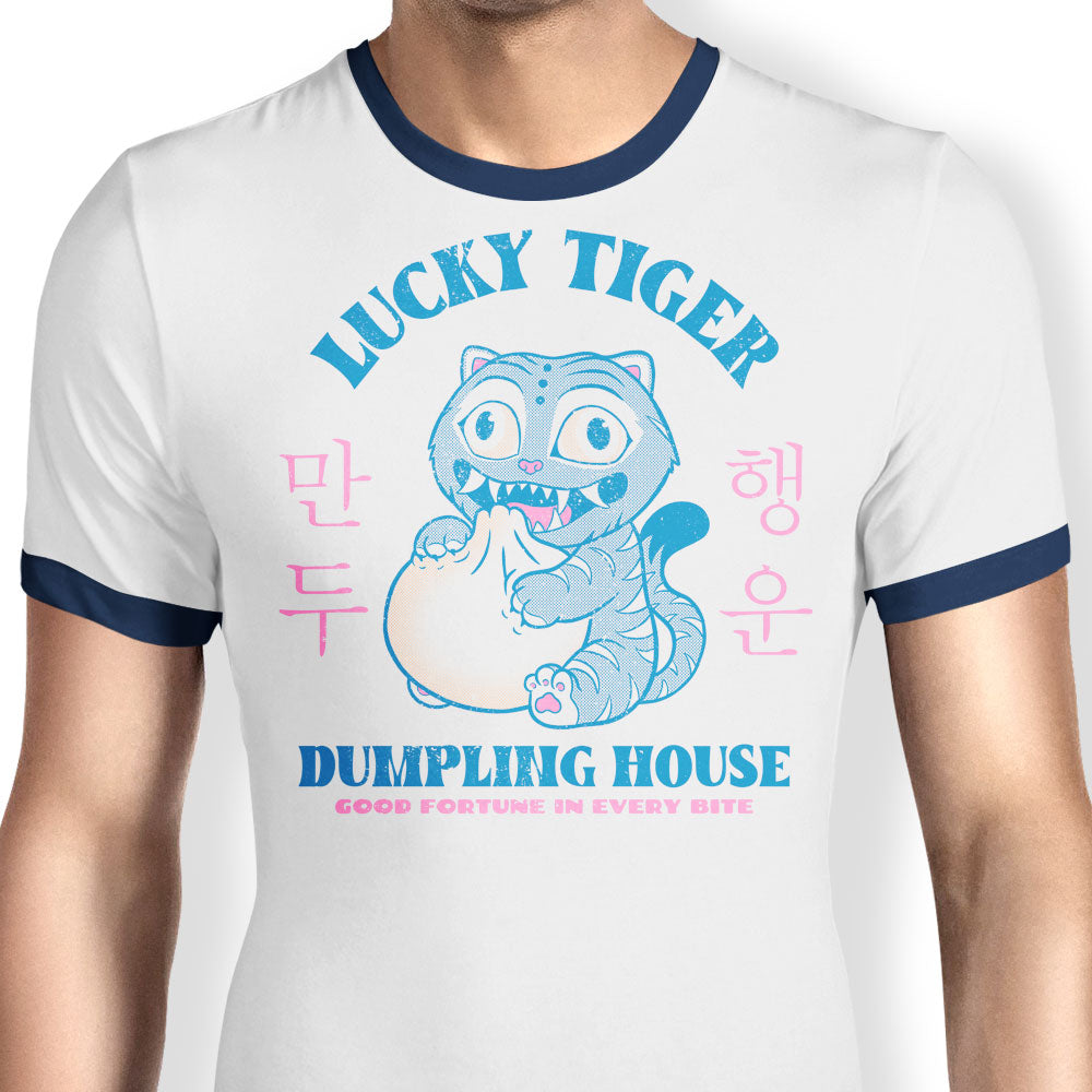 Lucky Tiger Dumpling House Ringer - Adult & Kids T-Shirts, Sweatshirts & Hoodies apparel design preview 1