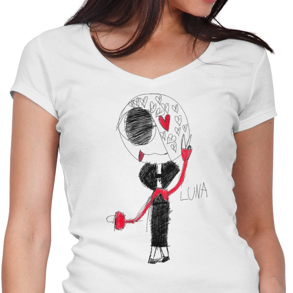Luna Women's V-Neck - Adult & Kids T-Shirts, Sweatshirts & Hoodies apparel design preview 1
