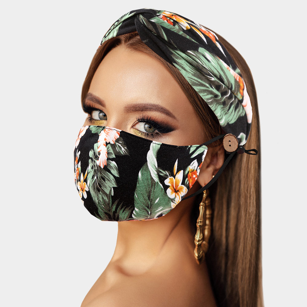 Tropical Flower Cotton Fashion Protective Mask - Adult & Kids T-Shirts, Sweatshirts & Hoodies apparel design preview 1