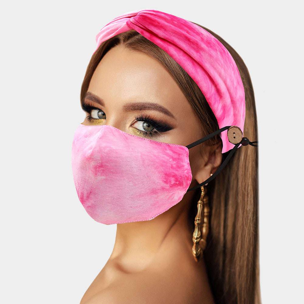 Tie Dye Pink Cotton Fashion Protective Mask Matching - Adult & Kids T-Shirts, Sweatshirts & Hoodies apparel design preview 1