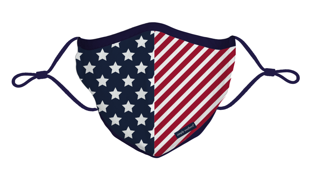 Simply Southern Preppy USA Protective Mask - Adult & Kids T-Shirts, Sweatshirts & Hoodies apparel design preview 1