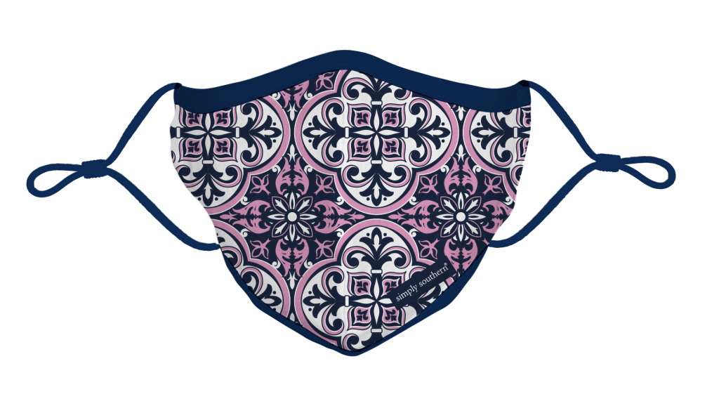 Simply Southern Preppy Damask Protective Mask - Adult & Kids T-Shirts, Sweatshirts & Hoodies apparel design preview 1