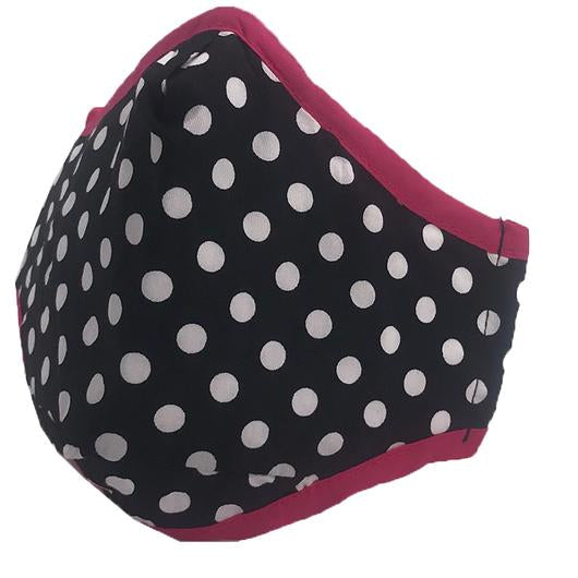 Girlie Girl Preppy White Dots Protective Mask - Adult & Kids T-Shirts, Sweatshirts & Hoodies apparel design preview 1