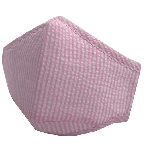 Girlie Girl Preppy Pink Seer Sucker Protective Mask - Adult & Kids T-Shirts, Sweatshirts & Hoodies apparel design preview 1