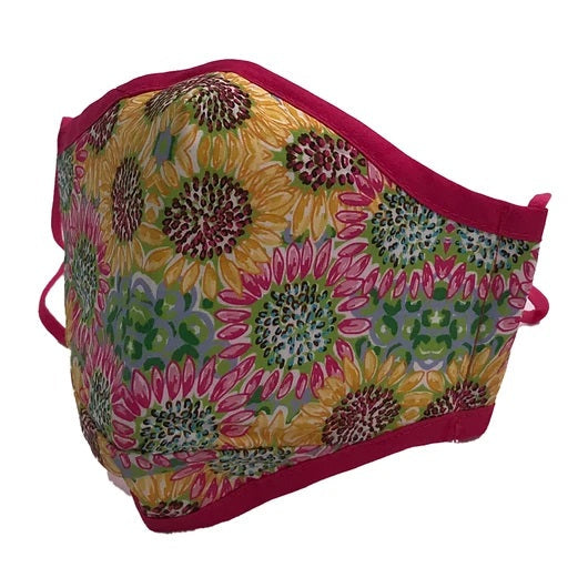 Girlie Girl Preppy Sunflower Protective Mask - Adult & Kids T-Shirts, Sweatshirts & Hoodies apparel design preview 1