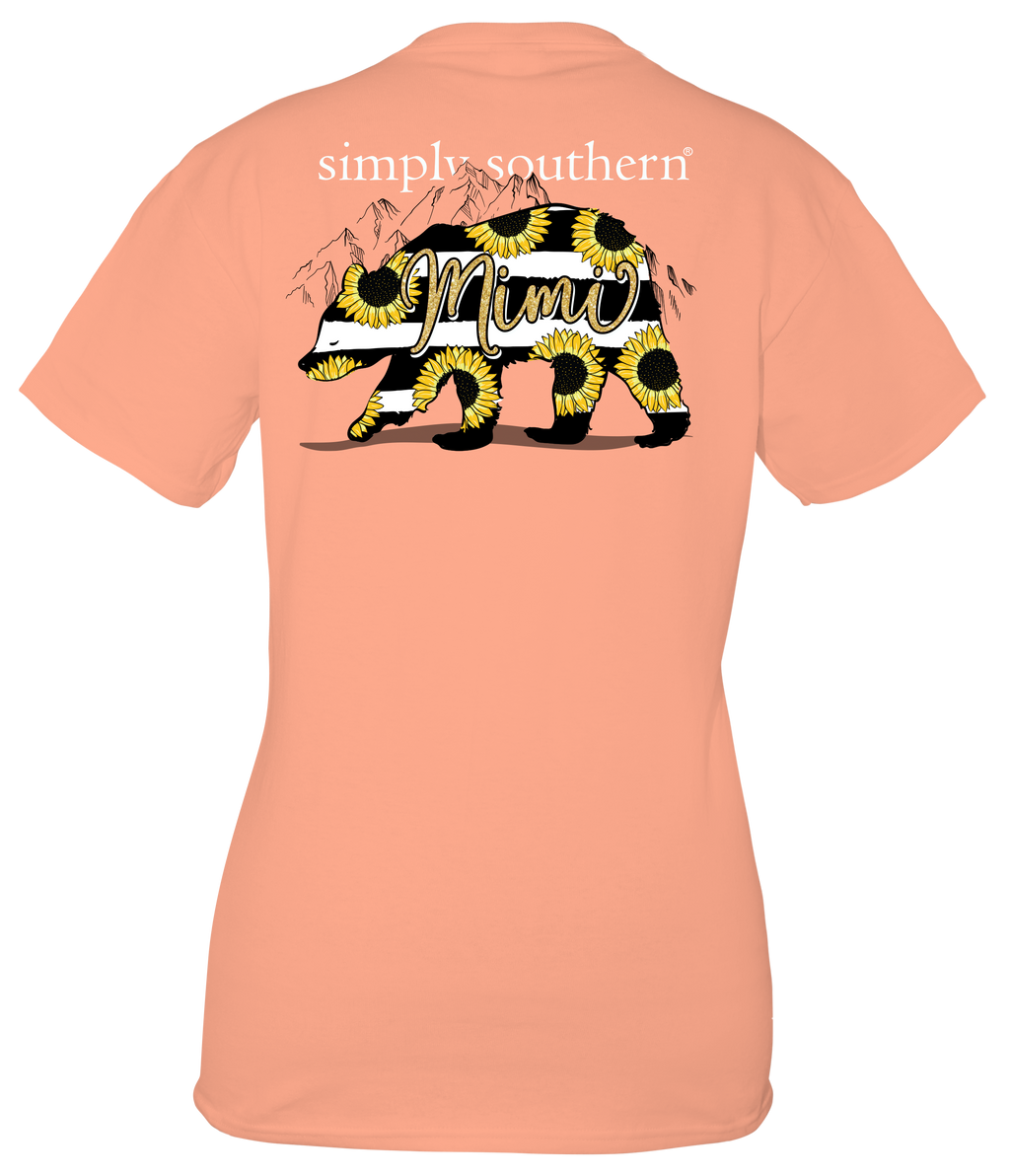 SALE Simply Southern Preppy Mimi Bear Sunflower - Adult & Kids T-Shirts, Sweatshirts & Hoodies apparel design preview 2
