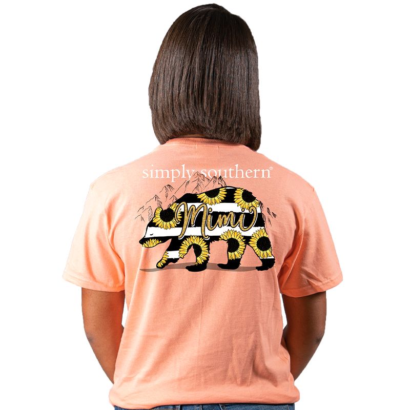 SALE Simply Southern Preppy Mimi Bear Sunflower - Adult & Kids T-Shirts, Sweatshirts & Hoodies apparel design preview 1