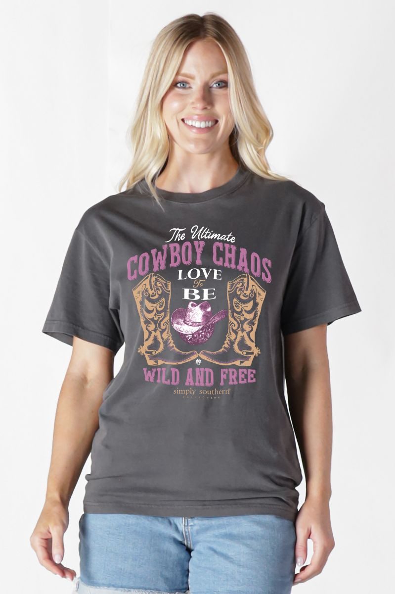 Simply Southern Chaos Boots Mineral Washed - Adult & Kids T-Shirts, Sweatshirts & Hoodies apparel design preview 1