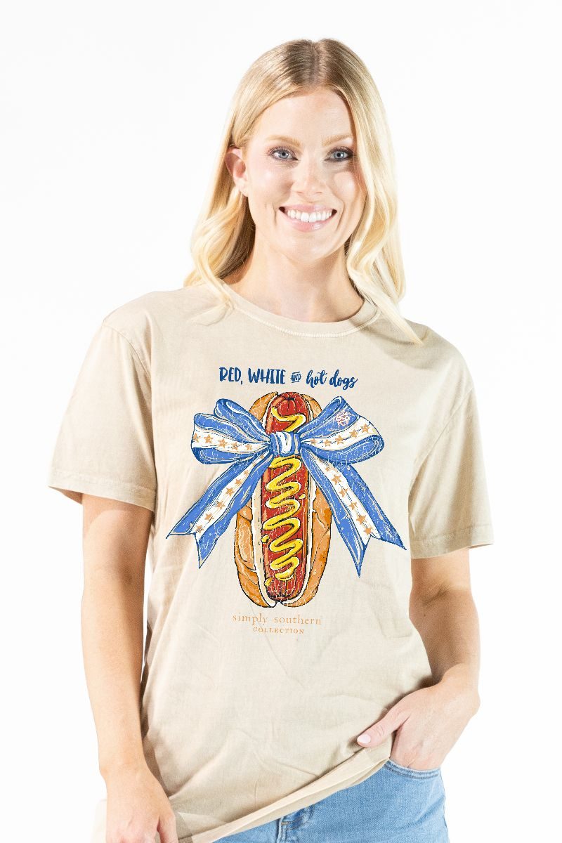 Simply Southern USA Hot Dogs Mineral Washed - Adult & Kids T-Shirts, Sweatshirts & Hoodies apparel design preview 2