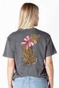 Simply Southern Leopard Pink Bow Mineral Washed - Adult & Kids T-Shirts, Sweatshirts & Hoodies apparel design preview 1