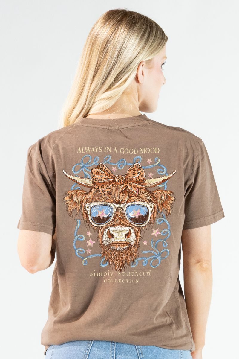 Simply Southern Good Mood Cow Mineral Washed - Adult & Kids T-Shirts, Sweatshirts & Hoodies apparel design preview 1