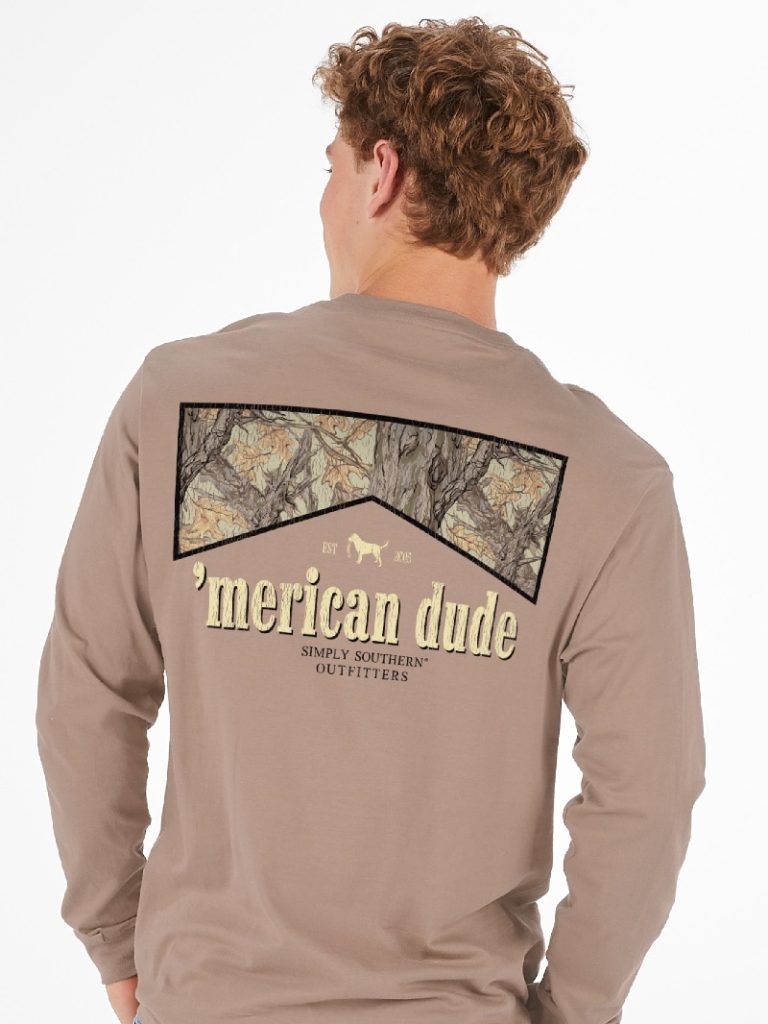 Simply Southern Merican Dude Camo Logo - Adult & Kids T-Shirts, Sweatshirts & Hoodies apparel design preview 2