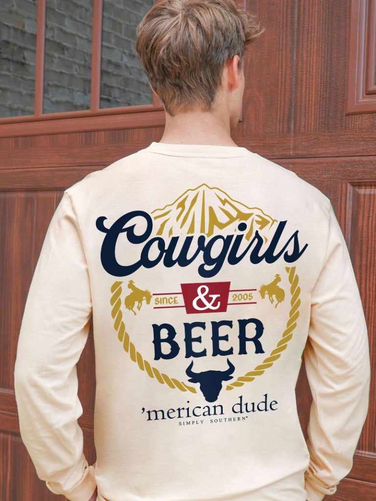 Simply Southern Merican Dude Cowgirls - Adult & Kids T-Shirts, Sweatshirts & Hoodies apparel design preview 2