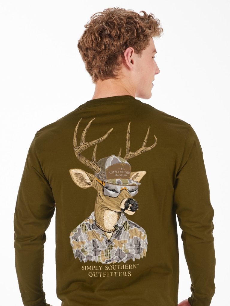 Simply Southern Merican Dude Deer - Adult & Kids T-Shirts, Sweatshirts & Hoodies apparel design preview 1