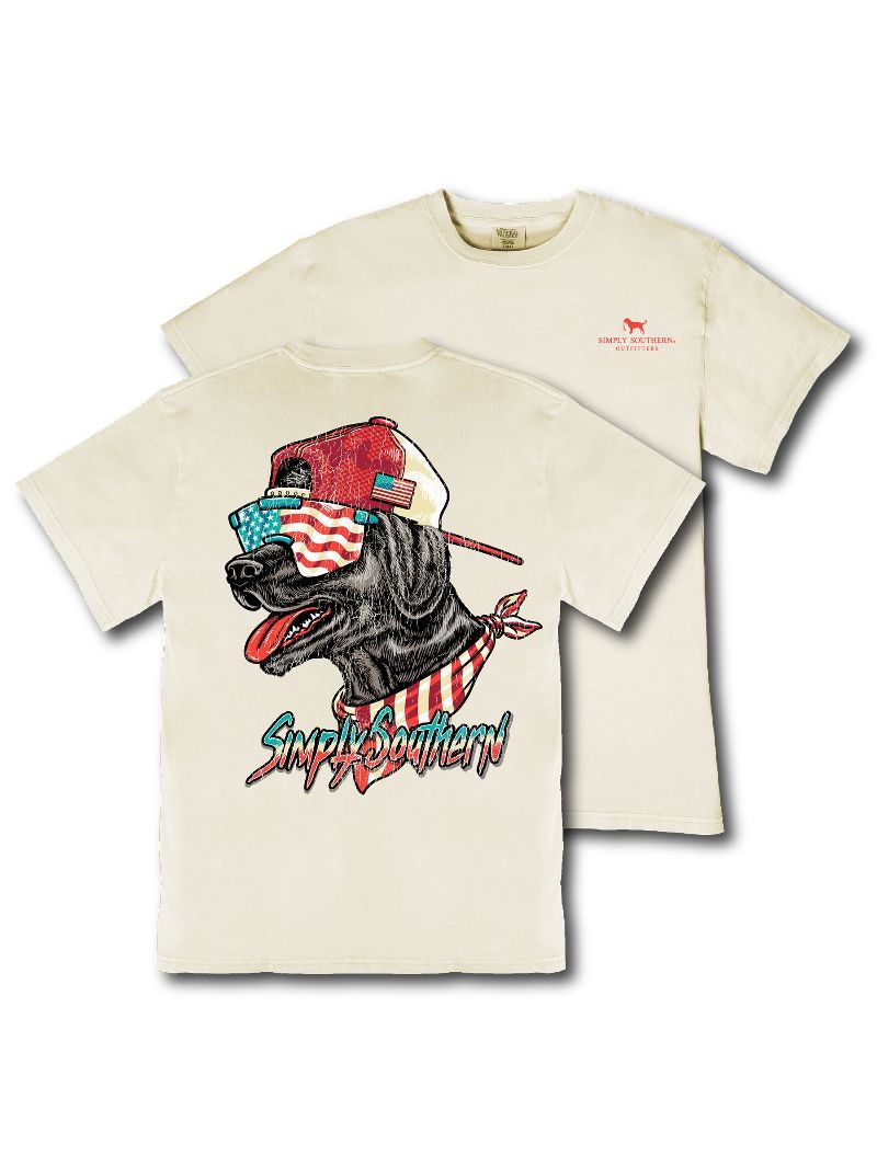 Simply Southern Outfitters USA Dog Mineral Washed - Adult & Kids T-Shirts, Sweatshirts & Hoodies apparel design preview 2