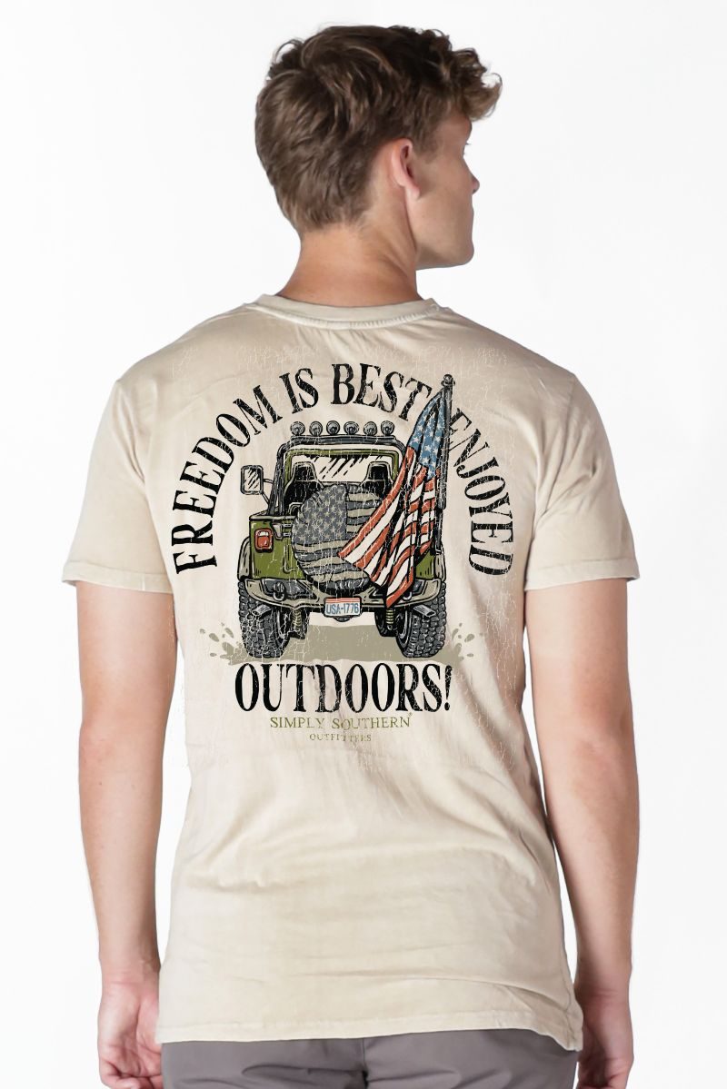 Simply Southern Outfitters Freedom USA Mineral Washed - Adult & Kids T-Shirts, Sweatshirts & Hoodies apparel design preview 2