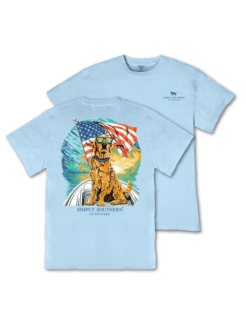 Simply Southern Outfitters USA Dog Mineral Washed - Adult & Kids T-Shirts, Sweatshirts & Hoodies apparel design preview 2