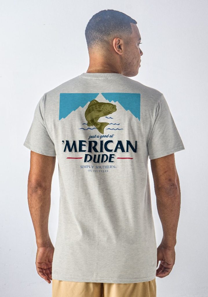 Simply Southern Merican Dude Bass - Adult & Kids T-Shirts, Sweatshirts & Hoodies apparel design preview 2