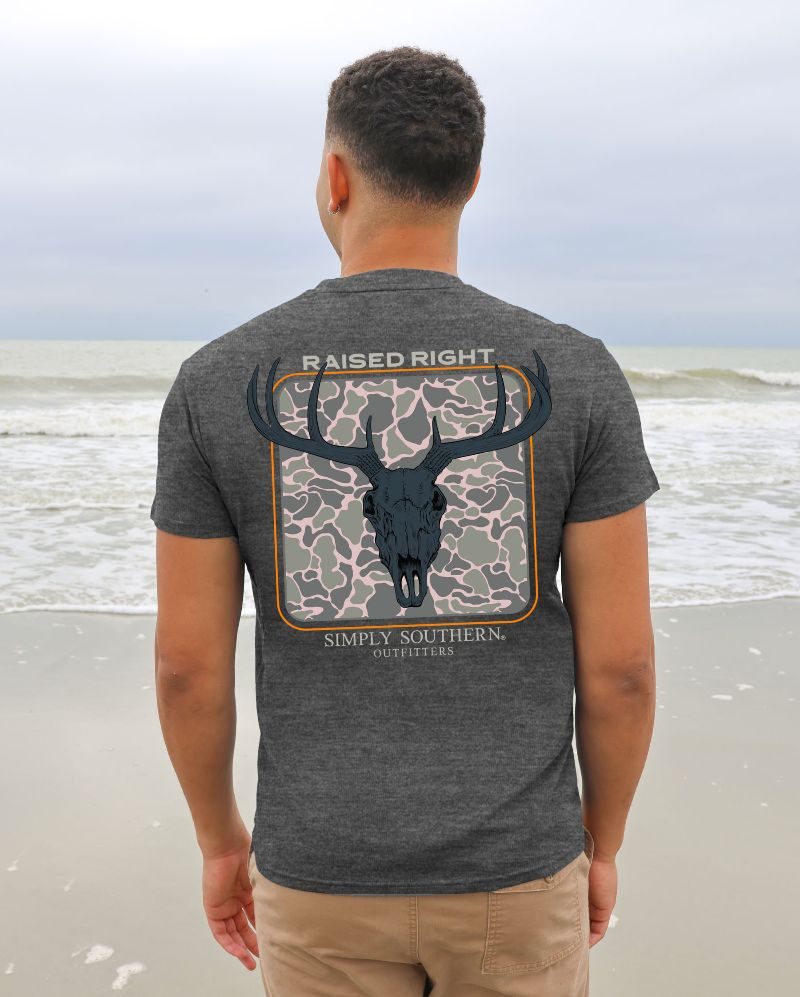 Simply Southern Raised Right Deer - Adult & Kids T-Shirts, Sweatshirts & Hoodies apparel design preview 1