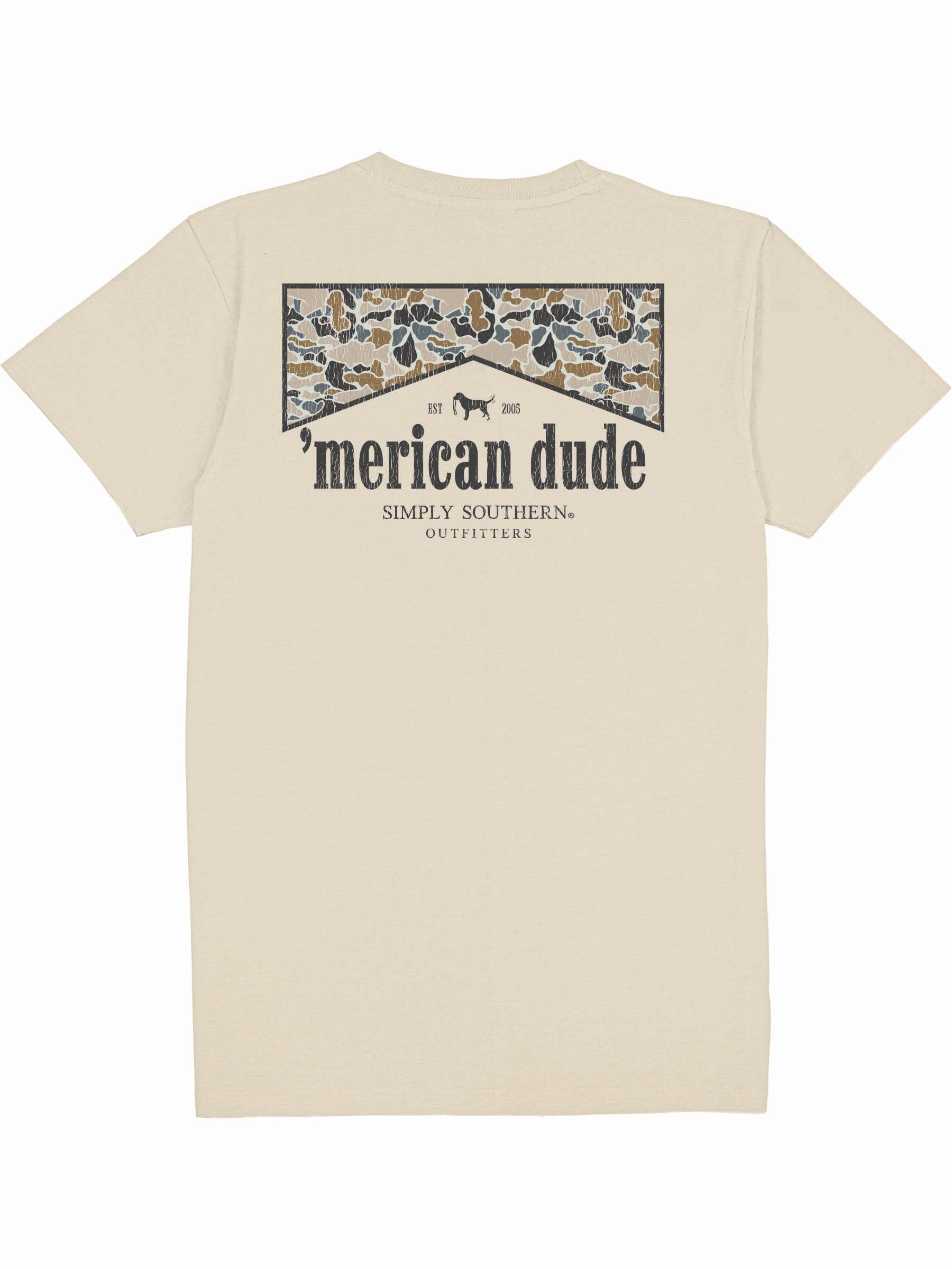 Simply Southern Merican Dude Camo Logo Wisp - Adult & Kids T-Shirts, Sweatshirts & Hoodies apparel design preview 2