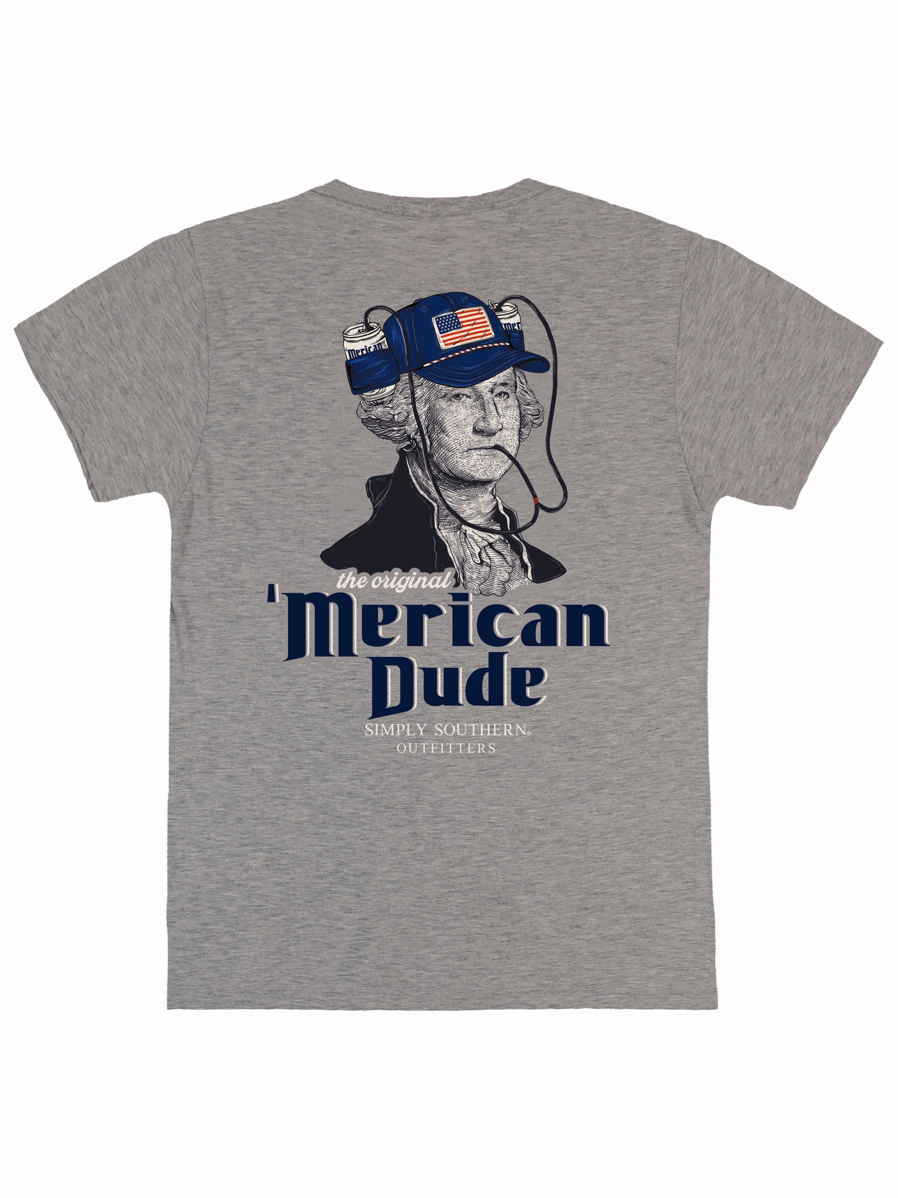 Simply Southern Merican Dude USA George - Adult & Kids T-Shirts, Sweatshirts & Hoodies apparel design preview 2