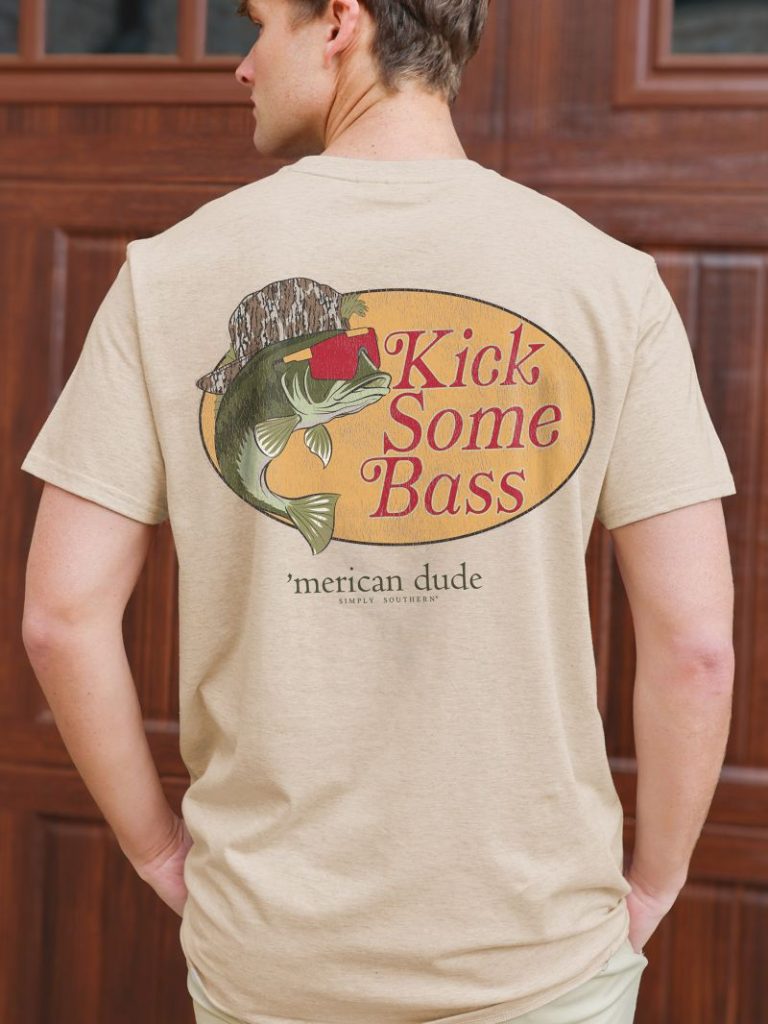Simply Southern Merican Dude Kick Bass - Adult & Kids T-Shirts, Sweatshirts & Hoodies apparel design preview 1