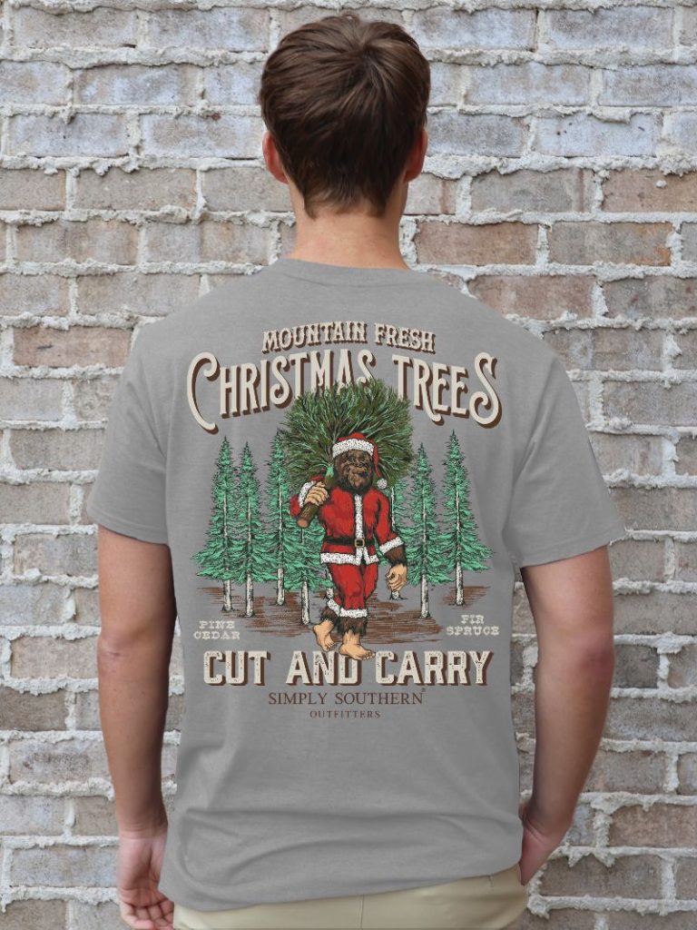 Simply Southern Santa Sasquatch Holiday - Adult & Kids T-Shirts, Sweatshirts & Hoodies apparel design preview 2