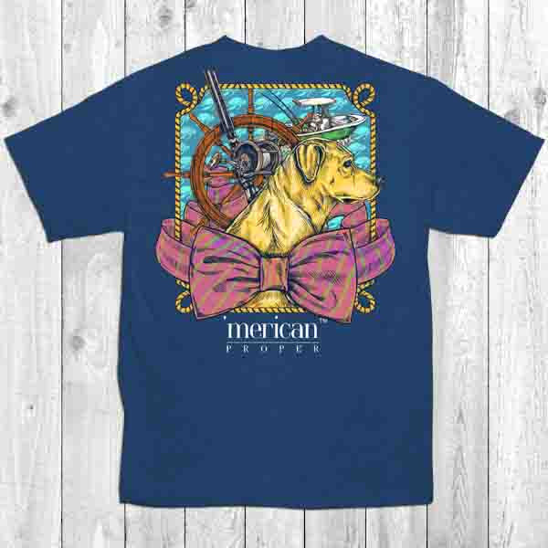 SALE Merican Proper Dog Harbor Bow Boat Turtle Preppy - Adult & Kids T-Shirts, Sweatshirts & Hoodies apparel design preview 1