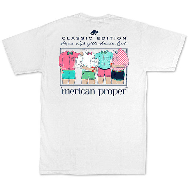 Merican Proper Southern Classic Gents Pigment Dyed - Adult & Kids T-Shirts, Sweatshirts & Hoodies apparel design preview 1