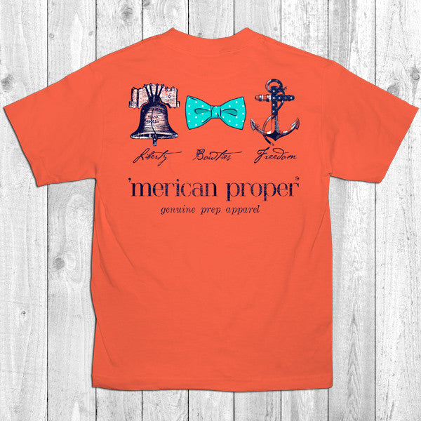 SALE Merican Proper Preppy Liberty Bowties Freedom - Adult & Kids T-Shirts, Sweatshirts & Hoodies apparel design preview 1