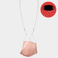 White Faceted Beaded Fashion Protective Mask Holder - Adult & Kids T-Shirts, Sweatshirts & Hoodies apparel design preview 1