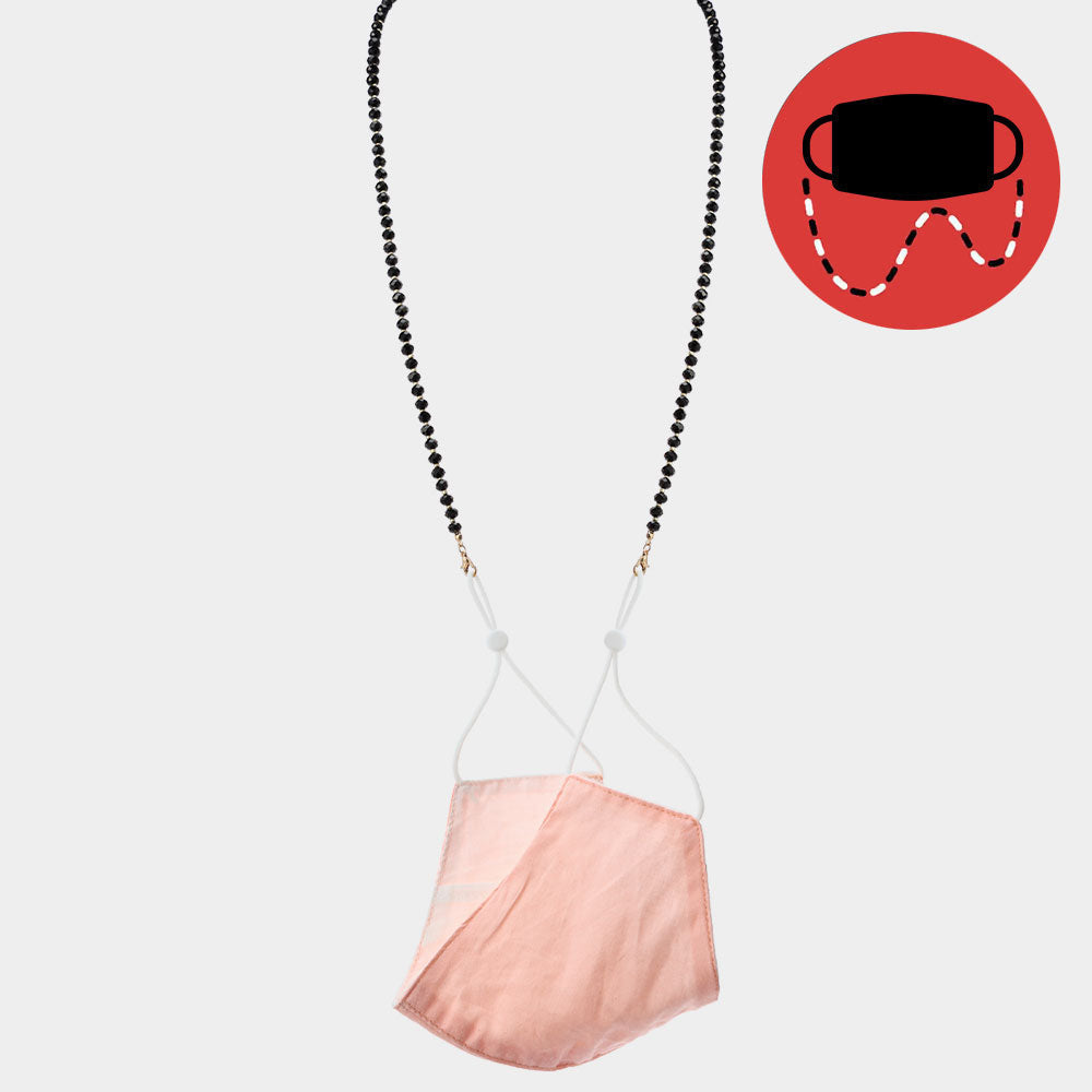 Black Faceted Beaded Fashion Protective Mask Holder - Adult & Kids T-Shirts, Sweatshirts & Hoodies apparel design preview 1