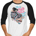 Mad World Cat 3/4 Sleeve Raglan - Adult & Kids T-Shirts, Sweatshirts & Hoodies apparel design preview 1