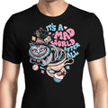 Mad World Cat Men's Apparel - Adult & Kids T-Shirts, Sweatshirts & Hoodies apparel design preview 1